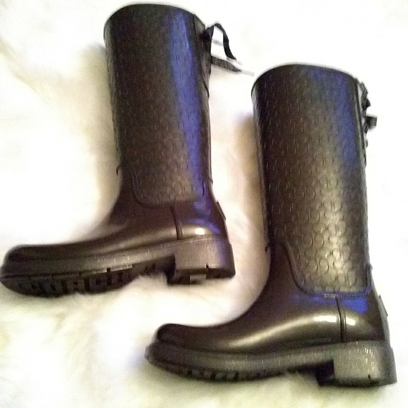 COACH brown RAINBOOTS 10B - Picture 2 of 7